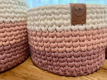 Load image into Gallery viewer, ROSE STRIPE | Crochet Baskets
