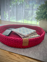 Load image into Gallery viewer, DARK RED | Large Crochet Tray
