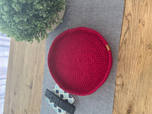 Load image into Gallery viewer, DARK RED | Large Crochet Tray
