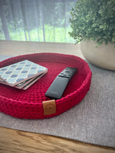 Load image into Gallery viewer, DARK RED | Large Crochet Tray
