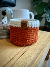 Load image into Gallery viewer, RUST with Cream Trim | Crochet Planter
