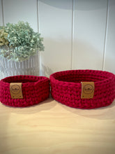 Load image into Gallery viewer, DARK RED | Nesting Set of 2 | Trinket and Small Tray
