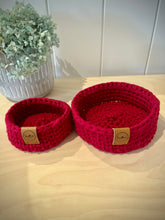 Load image into Gallery viewer, DARK RED | Nesting Set of 2 | Trinket and Small Tray
