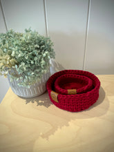 Load image into Gallery viewer, DARK RED | Nesting Set of 2 | Trinket and Small Tray
