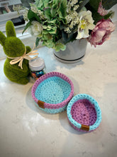 Load image into Gallery viewer, TURQUOISE &amp; LAVENDER | Nesting Set of 2 | Trinket and Small Tray
