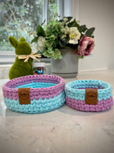 Load image into Gallery viewer, TURQUOISE &amp; LAVENDER | Nesting Set of 2 | Trinket and Small Tray
