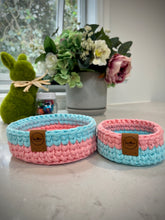 Load image into Gallery viewer, TURQUOISE &amp; LIGHT CORAL | Nesting Set of 2 | Trinket and Small Tray
