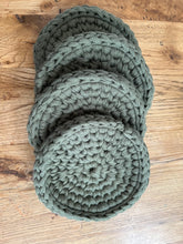 Load image into Gallery viewer, ARMY GREEN | Crochet Coasters | Set of 4
