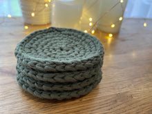 Load image into Gallery viewer, ARMY GREEN | Crochet Coasters | Set of 4
